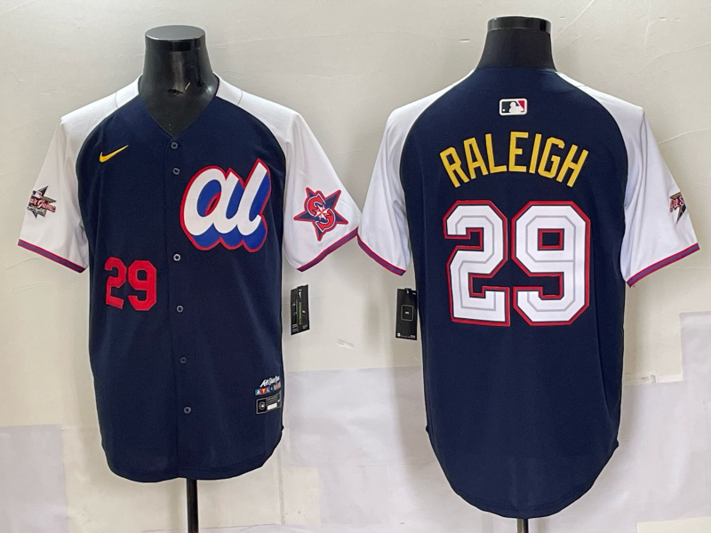Men Seattle Mariners #29 Raleigh Blue MLB  All star Nike 2025 Jersey style 001